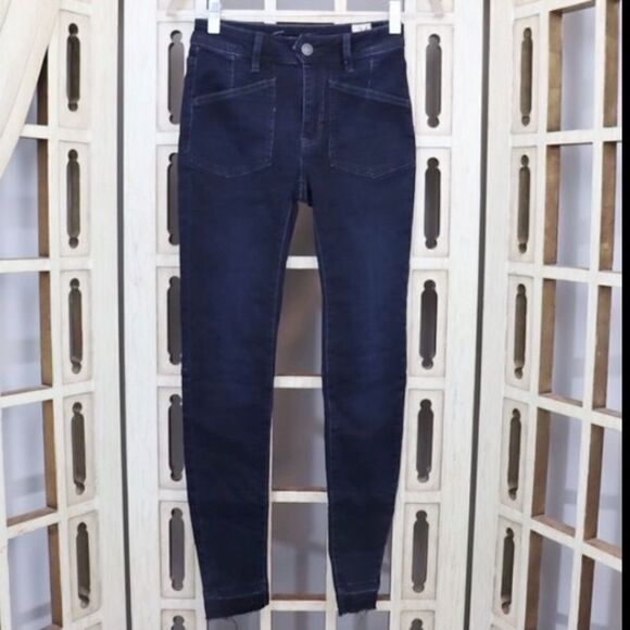 New Free People Ivy Raw Hem Skinny Jeans Size 24 - Picture 2 of 11